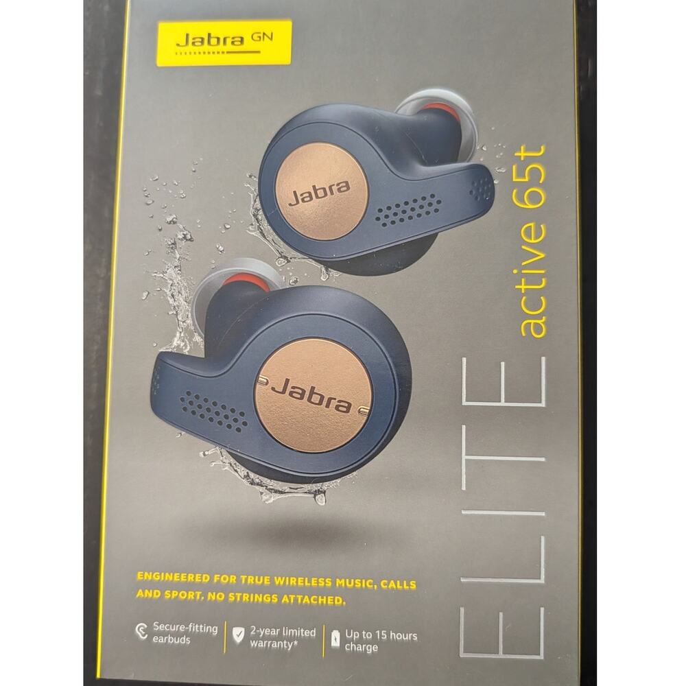 Jabra Elite Active 65t True Wireless Earbuds Copper Blue NEW Sealed